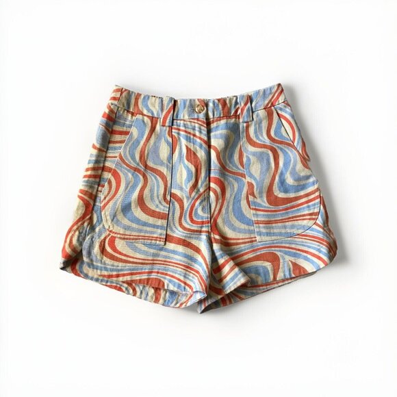 FRNCH Tiffany Creme‎ Wavy Shorts Size Small - Picture 4 of 10